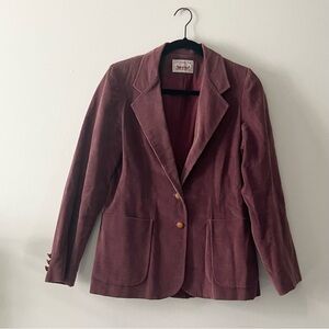 Vintage 1970-1980’s Levi Strauss & Co Corduroy Blazer Jacket Small Plum Purple